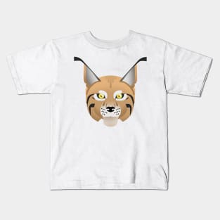 Eurasian lynx portrait Kids T-Shirt
